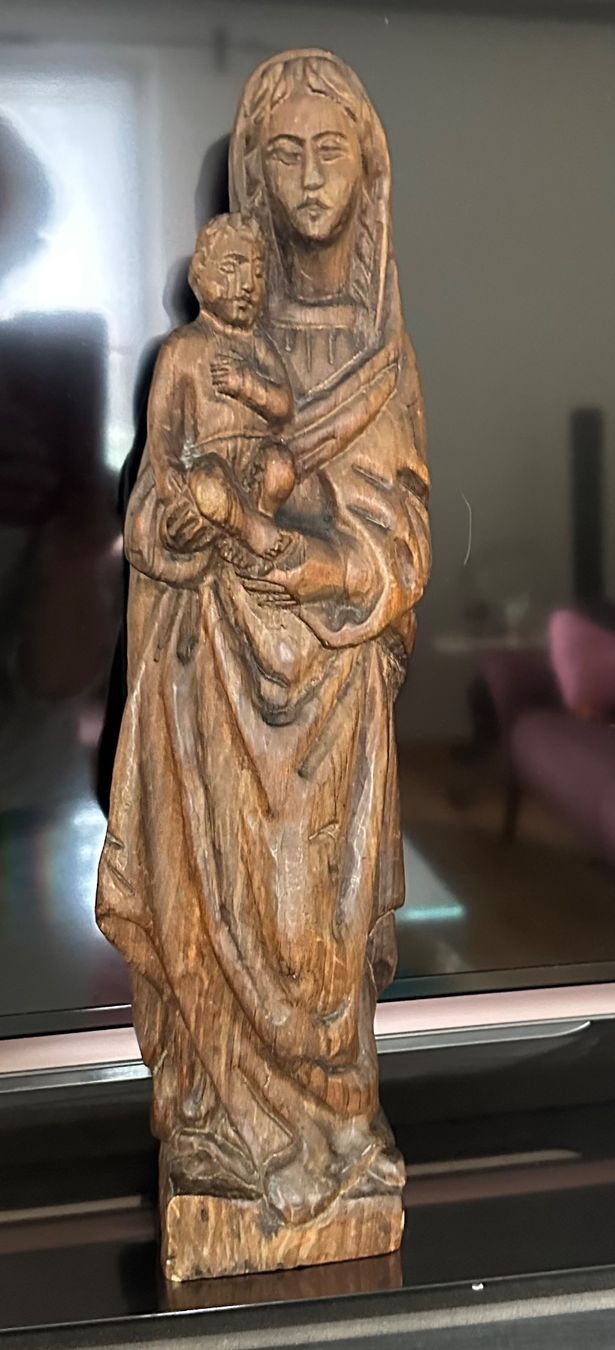 Statuette: Madonna / Maria mit Kind Holzfigur  44 cm – Usato da Zürich venduto da brazerola 7
