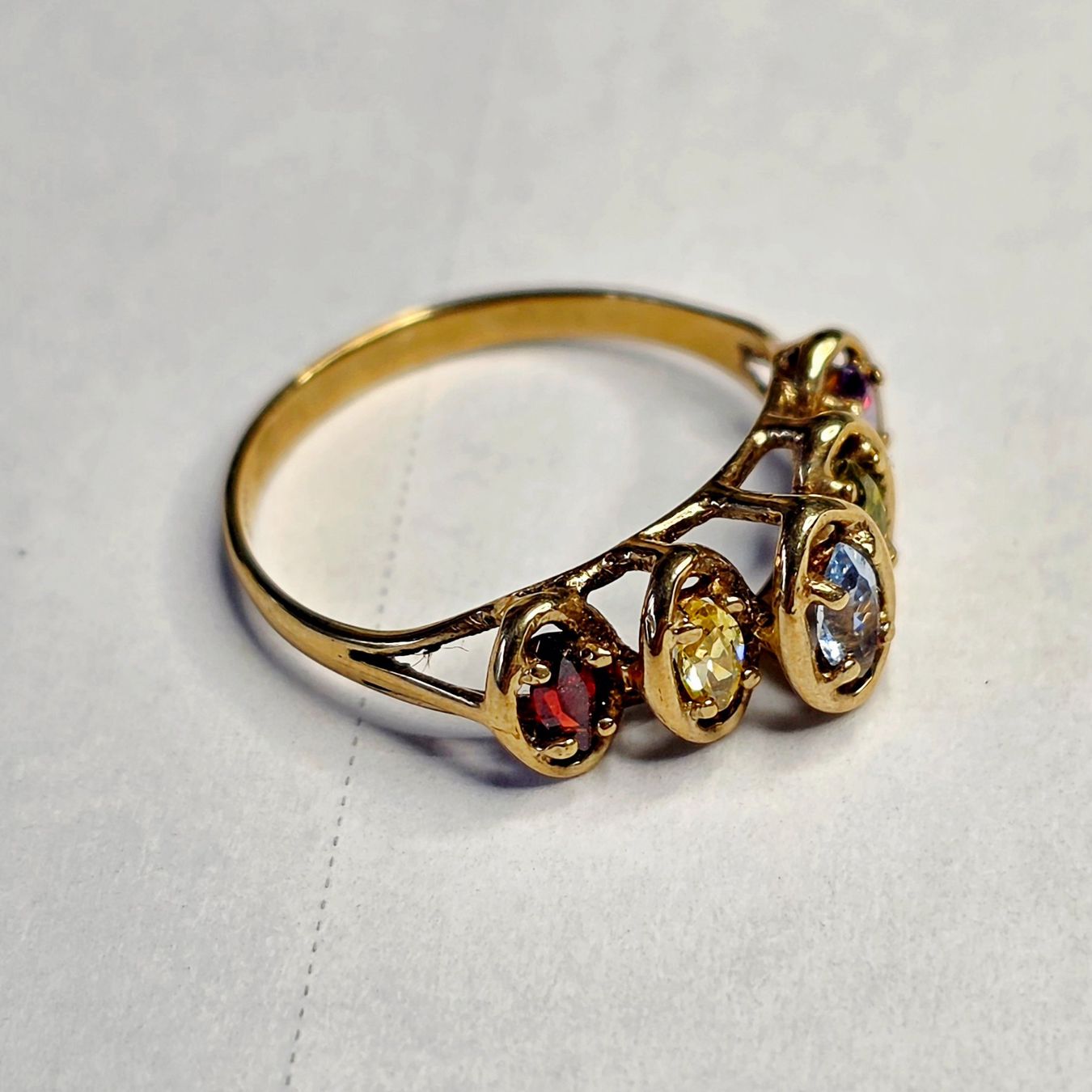 Anelli: Feiner Goldring mit Edelsteinen – Nuovo (secondo la descrizione) da Zürich venduto da Benedikt21 8