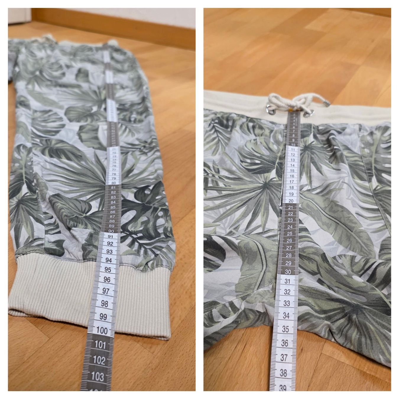 Pantaloni: Laura Forelli Hose mit Blätterprint M/L – Usato da Wald ZH venduto da CapLux 3