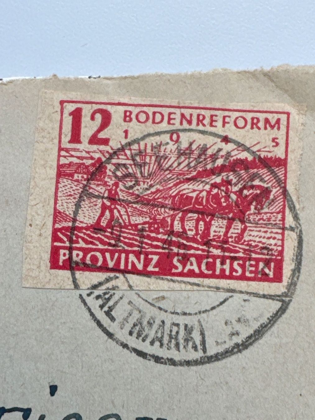 Tutti i francobolli: 1946 Brief Bodenreform Provinz Sachsen – Usato da Küssnacht am Rigi venduto da POSTOMASTER 1