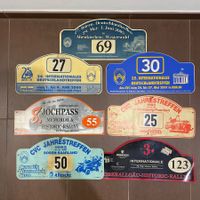 🟣 RAR Orig RALLY PLAQUETTE BLECHSCHILD OLDTIMER DEUTSCHLAND
