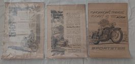 Moto affiche publicitaire, lot de 6