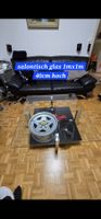 Designer Salontisch Stubetisch Glas massiv 100x100cm h40cm