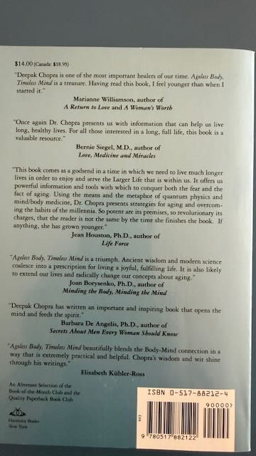 Libri: Deepak Chopra: Ageless Body, timeless Mind, Bestseller – Usato da Winterthur venduto da 1956ingi 1