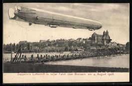 Breisach, Zeppelins Luftschiff über dem