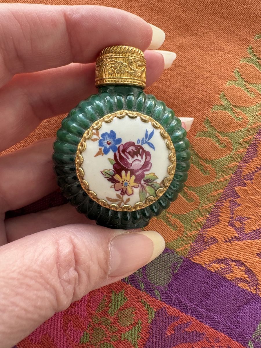 Flacons: perfume bottle, vintage,  malachite glass – Gebraucht aus Lausanne von oyu_hgg5 5
