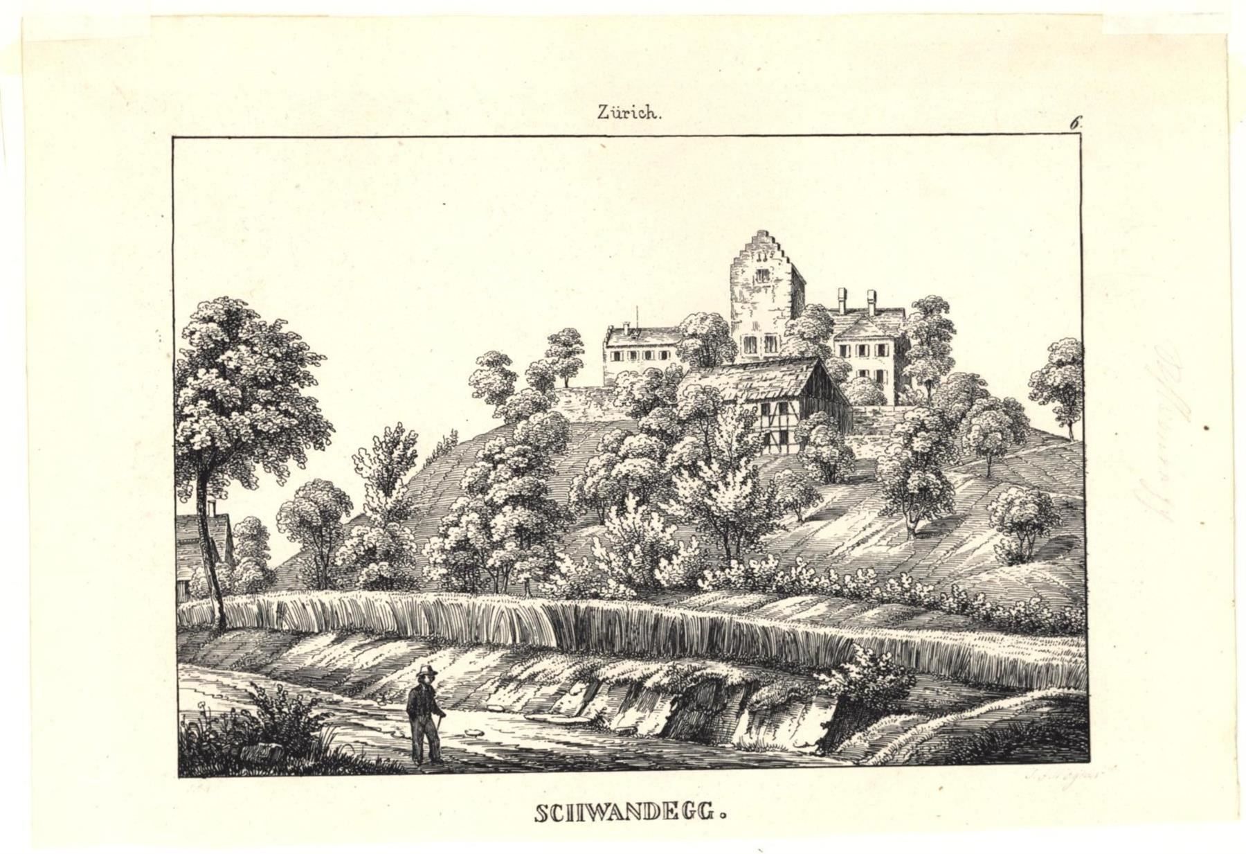 Stiche: Schwandegg von Wagner 1840 – Gebraucht aus Rafz von Helvet32 1