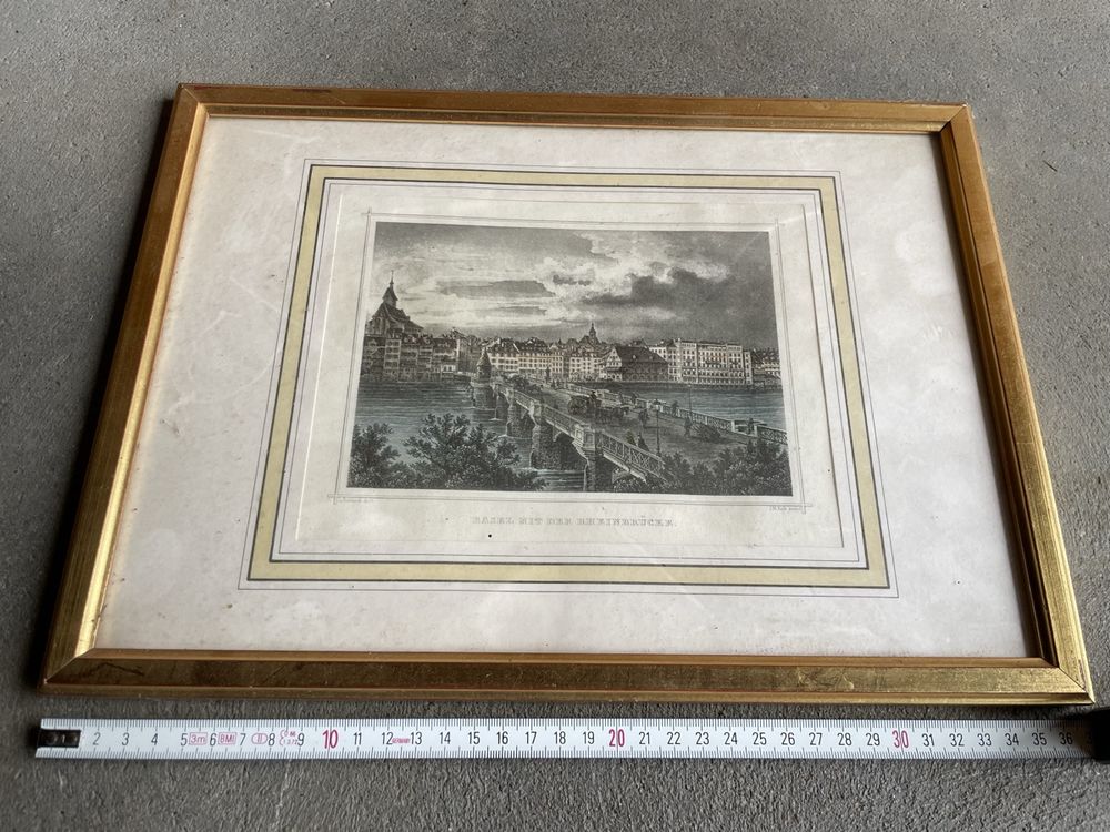 Incisioni: Alter Stich „Basel mit Rheinbrücke“ – Usato da Luzern venduto da predator11 3