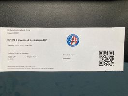 Ticket SCRJ - Lausanne HC Stehplatz Heim