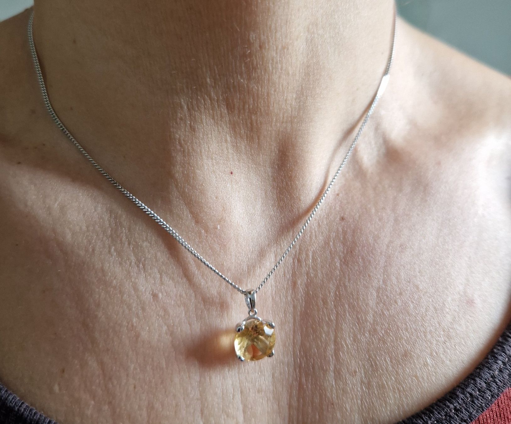 Christ Anhänger: 18K Weissgold Anhänger mit Citrin – Neu (gemäss Beschreibung) aus Grenchen von Elenka 9