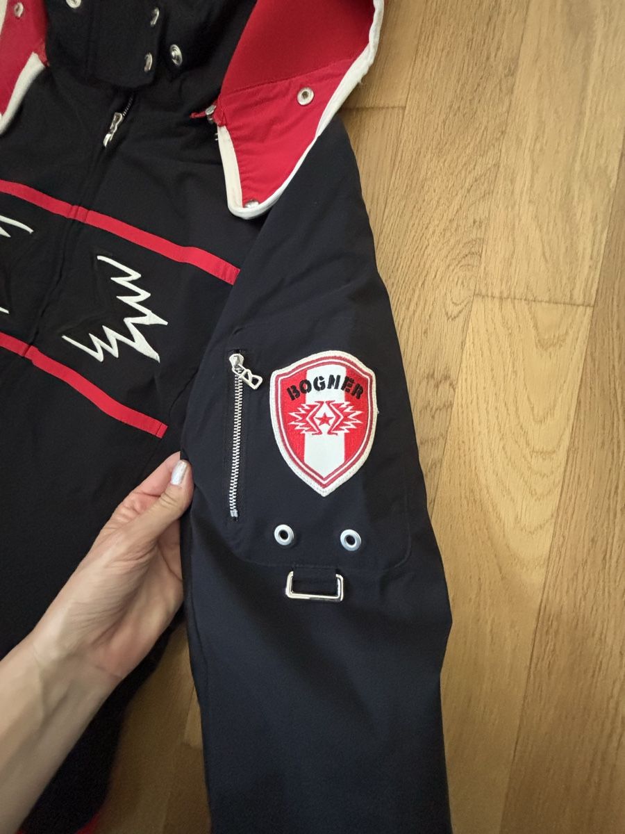 Bogner Giacche: Bogner Jacke Gr.40, Silber Hardware, Rot/Schwarz, Winter – Usato da Jona venduto da FashionQueen2306 1