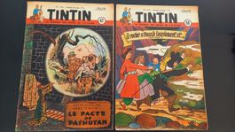 2x TINTIN Magazine/Journals Nr. 47 + 50 von 1951