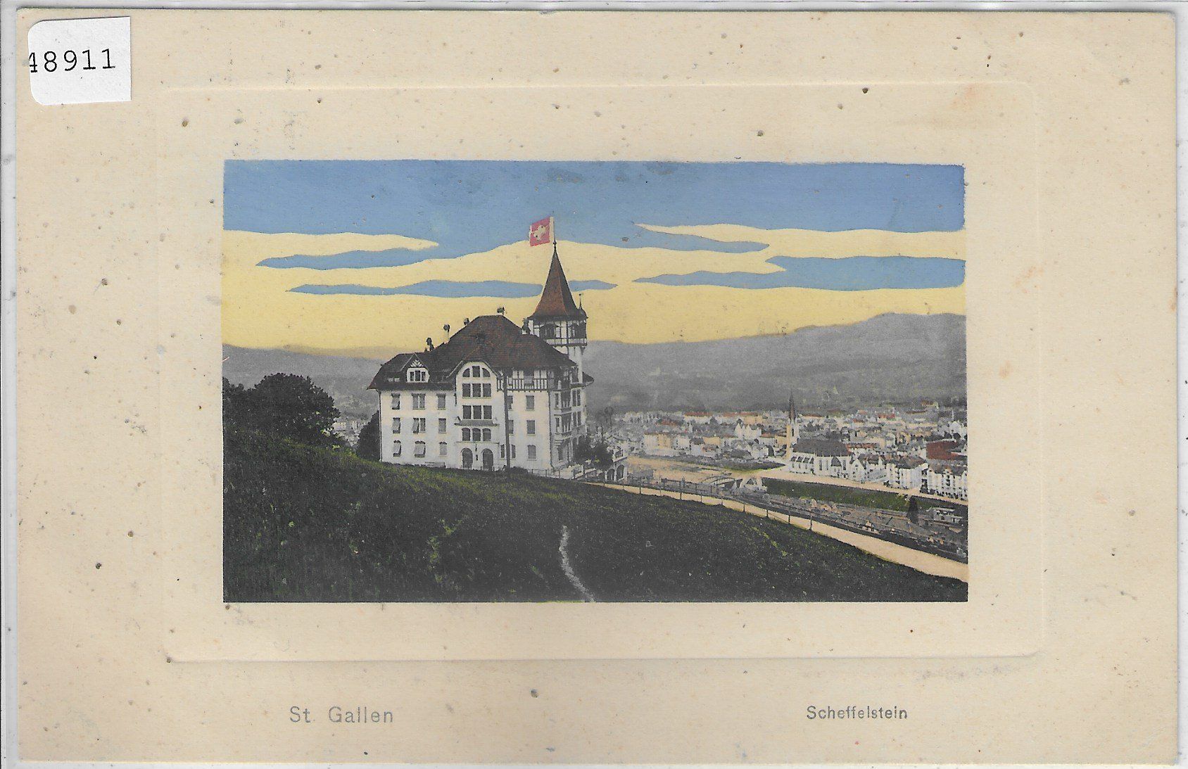 Cartoline postali: St. Gallen - Scheffelstein - coloriert – Usato da Ettingen venduto da Kartenplanet