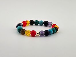 Damenarmband Chakra Heilsteine Mehrfarbig Bunt