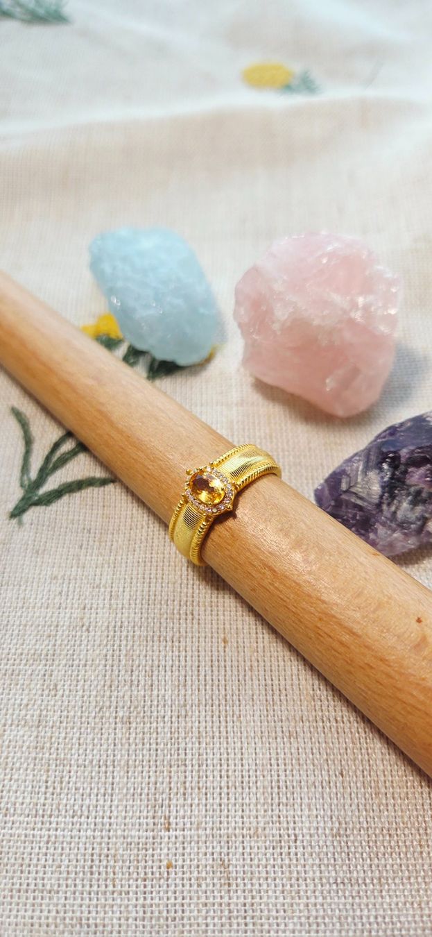 Anelli: NEW - S925 Citrine Ring (Adjustable) – Nuovo (secondo la descrizione) da Zürich venduto da cin_wcf6 5