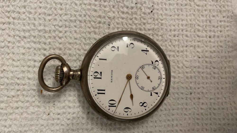Montre De Poche Zenith En Argent - Mécanique Manuelle, Avec Boîte Et Certificat