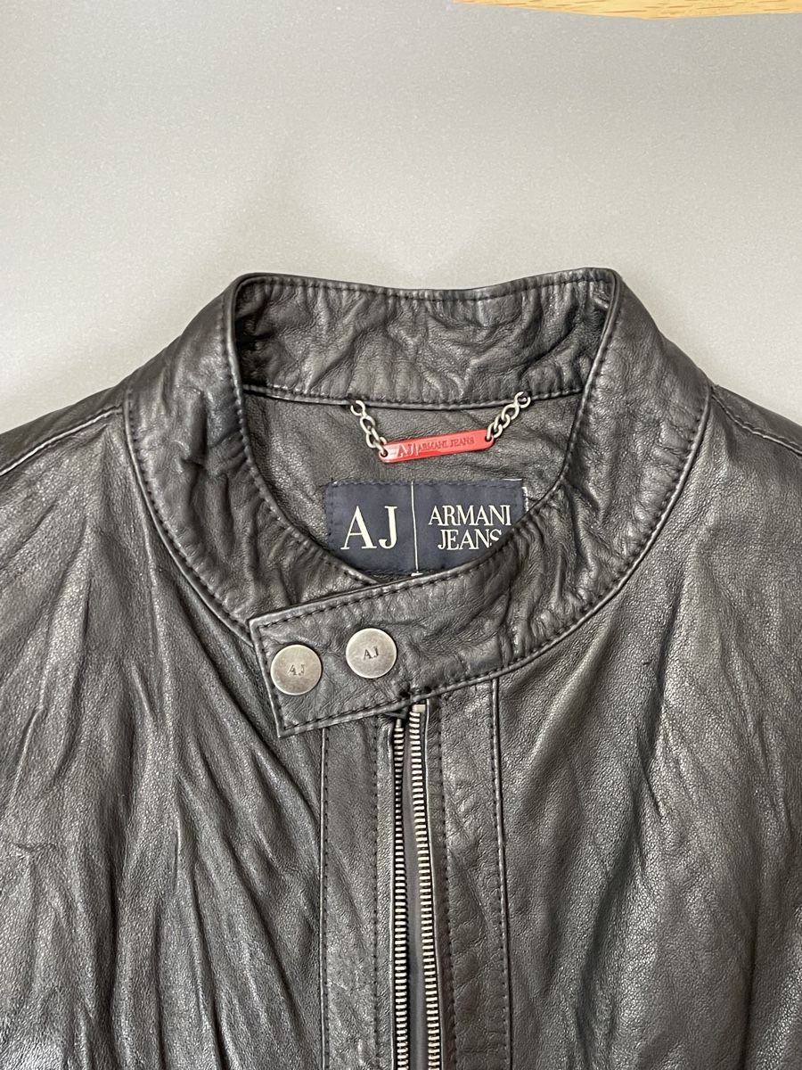 Armani Vestes: Armani Jeans Biker Leather Jacket – D'occasion à Zürich par drooppee 2