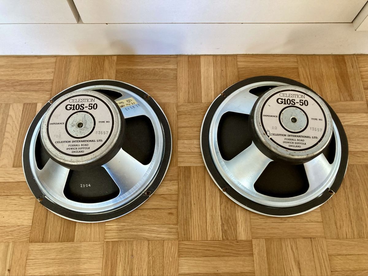 Amplificatori: 2x Celestion G10S-50 Speaker (1987) – Usato da Glattfelden venduto da Pedals