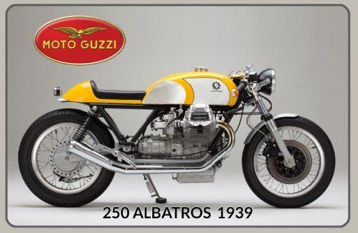 Moto Guzzi Insegne: Blechschild-MOTO GUZZI-250 ALBATROS 1939 – Nuovo e nell'imballaggio originale da Rupperswil venduto da big-one-sale