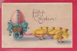 PRÄGEKARTE, FRÖHLICHE OSTERN, 13.4.1908
