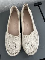 Damen Espadrilles beige mit Flechtmuster 38