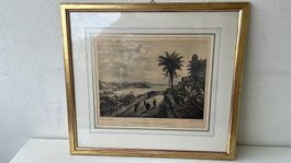 Zwei Drucke mit Szenen aus Rio de Janeiro, signiert 1822