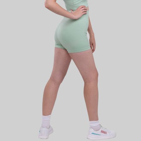 Fitness Shorts Damen Nahtlos High Blickdicht HellGrün Gym XL