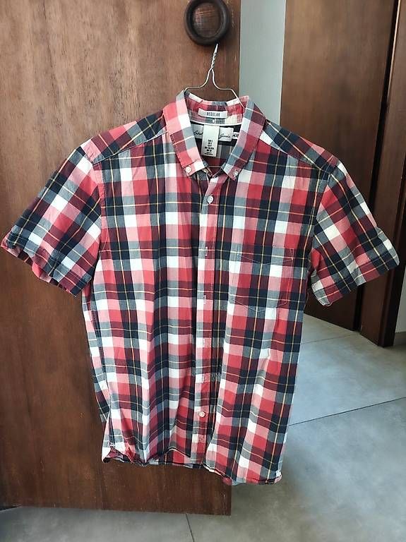 Camicie: Camicia a quadri rossa e blu, taglia M – Usato da Seseglio venduto da orla91