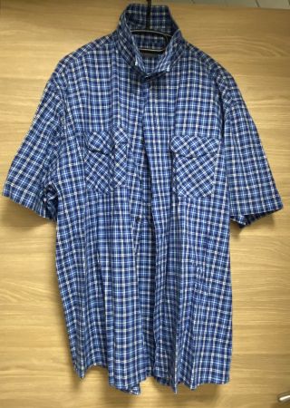 Sommerhemd Gr. XXL - blau kariert - Top Zustand!