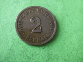 Dt. Reich 1874 A, 2 Pfennig