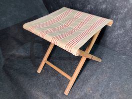 Tabouret en bois, pliable vintage.