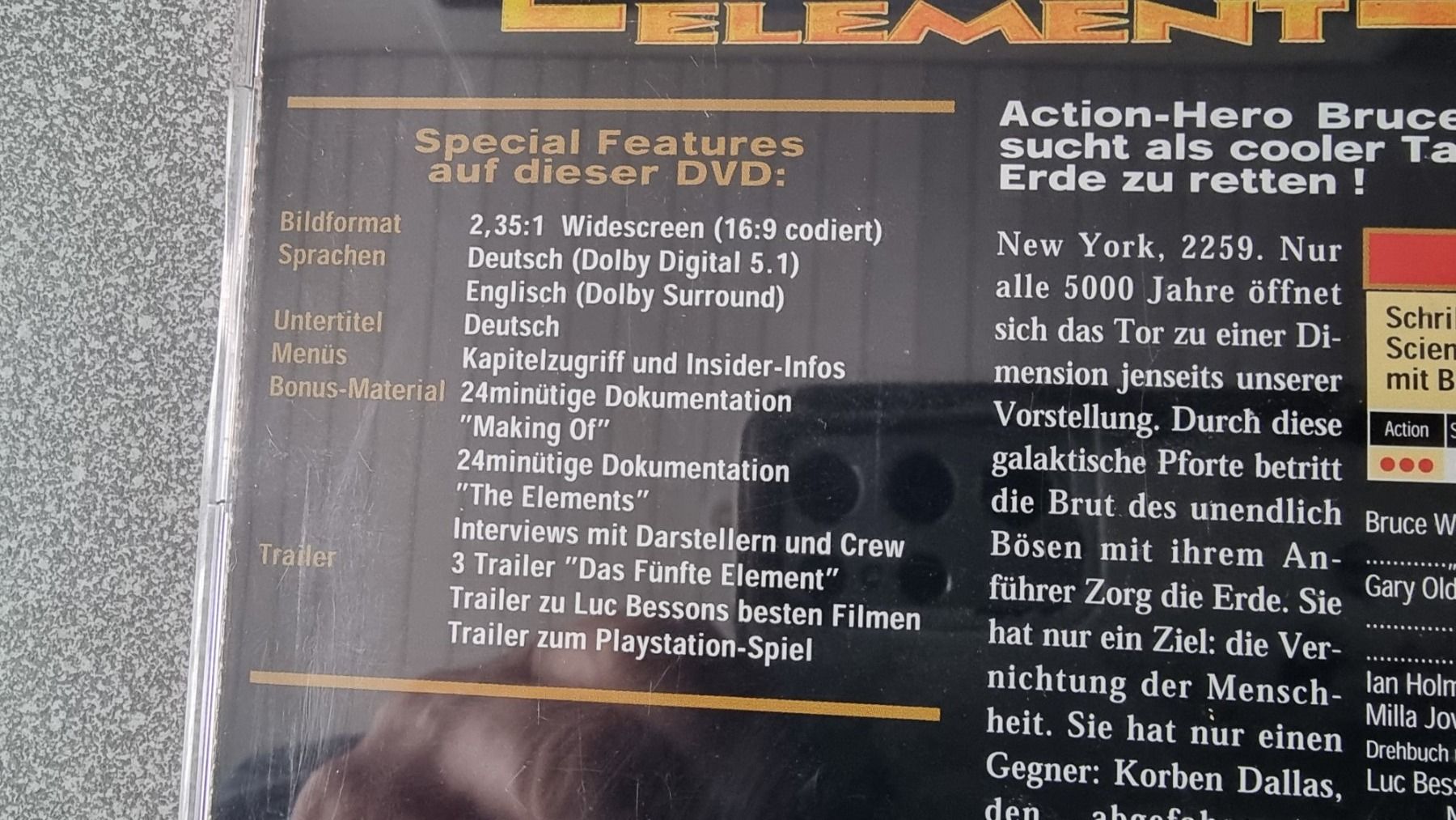 Alle DVDs: DVD Das fünfte Element Deluxe Edition – Gebraucht aus Oetwil am See von fineli2 1