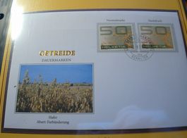 Abart Dauermarke Hafer, 2008, Farbänderung, Combo-Belege