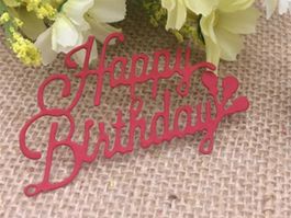 Stanzschablone Nr.429, happy Birthday (Sizzix geeignet)