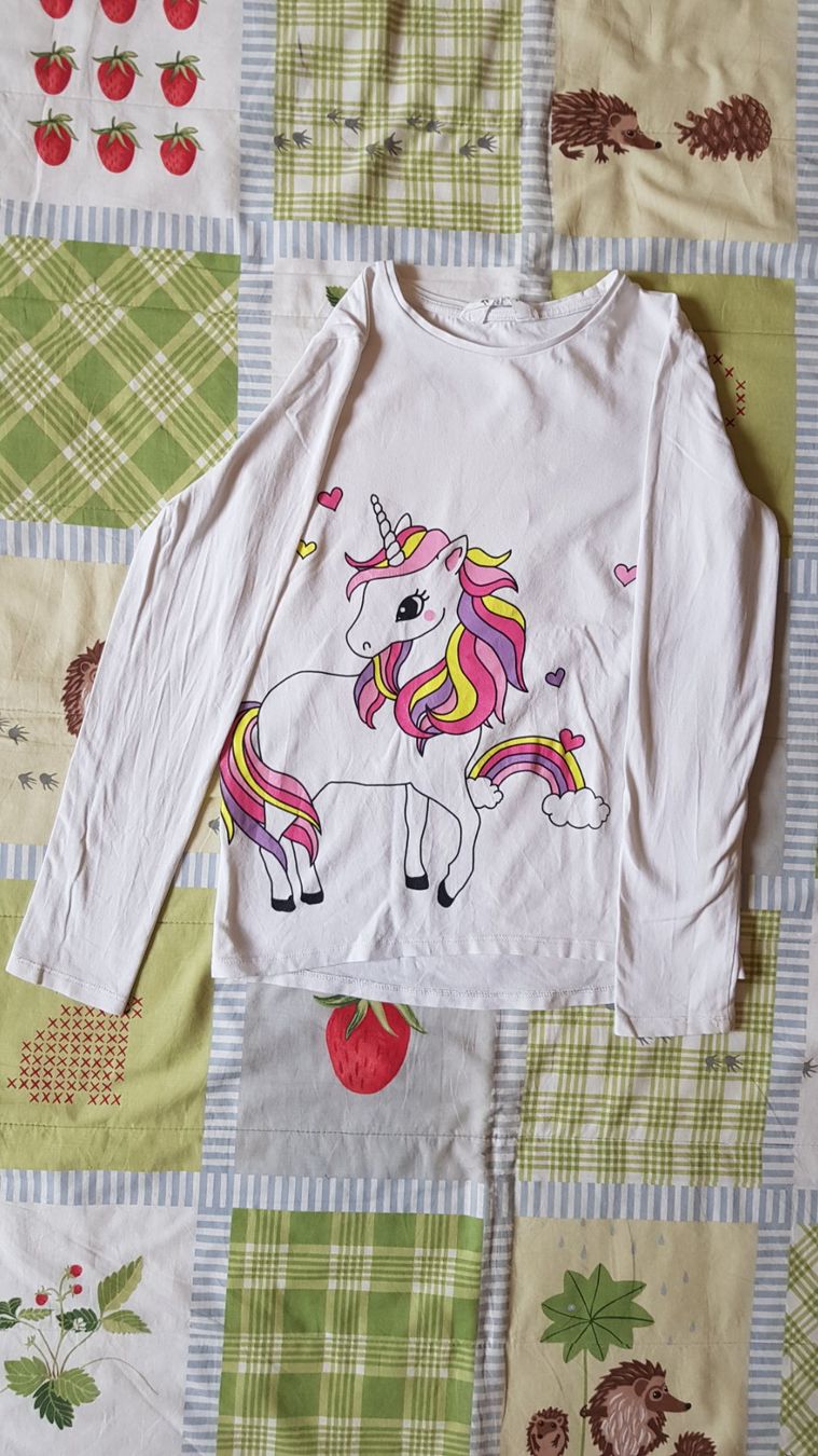 H&M Maglioni & Felpe: Einhorn Langarmshirt Gr.134/140 – Usato da Luzern venduto da silvermoon12
