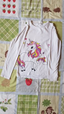 Einhorn Langarmshirt Gr.134/140