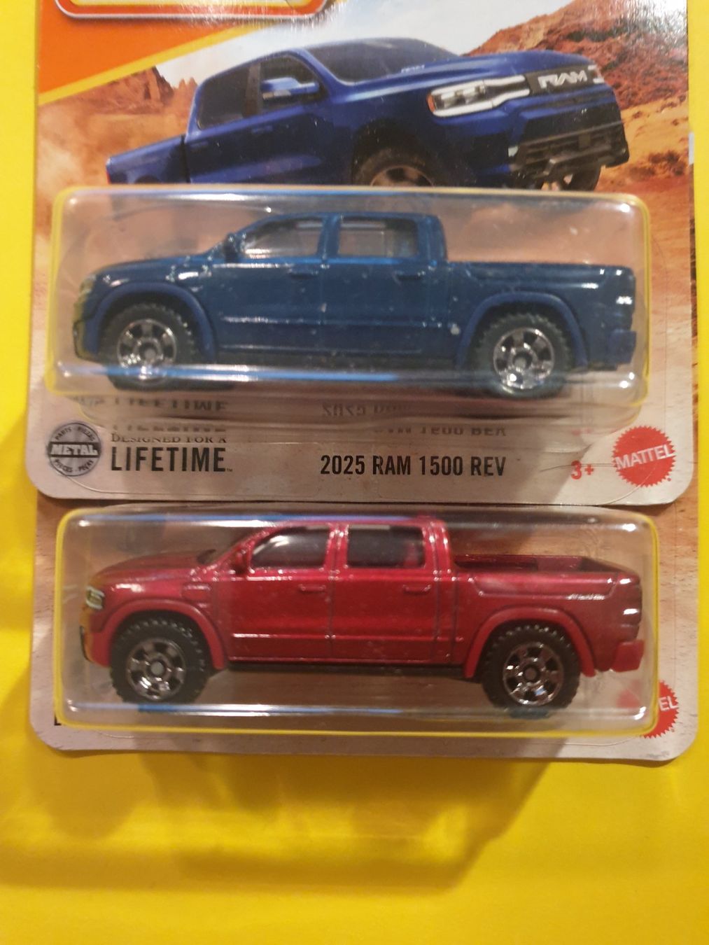 Matchbox Modellini d'auto: 2 x Matchbox 2025 RAM 1500 REV – Nuovo e nell'imballaggio originale da Oftringen venduto da Rotor 1