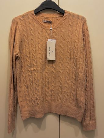 Pullover femme ANNA FIELD à motifs torsades, beige, taille M