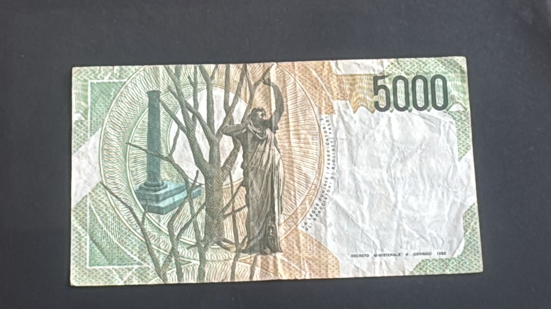 Banconote: Italienische 5000-Lire-Banknote 1985 – Usato da wattwil venduto da Nafri07 1