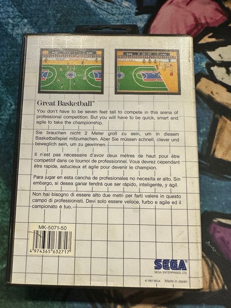 Sega Giochi: Great Basketball Sega Master System – Usato da Giubiasco venduto da Ticinerd 1