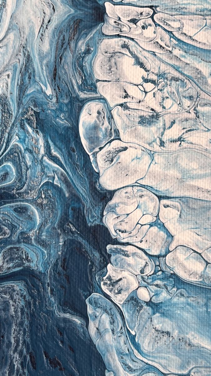 Dipinti: Abstraktes Acrylgemälde "Eisscholle" 20x50cm Original – Nuovo (secondo la descrizione) da Hochdorf venduto da Jasminurschel 2
