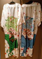 2 Kimonos dessins oiseaux vert/Bleu 