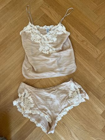 La Perla Seiden-Set Damen Gr. 36 Top & Shorts Made in Italy