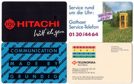 4 Dummy Telefonkarten aus Deutschland