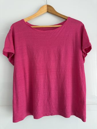 Zaída T-Shirt aus 100% Leinen in pink