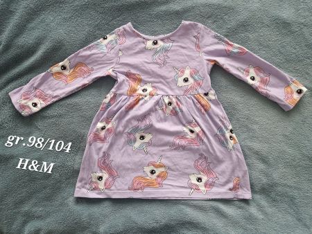 Langarm Kleid grösse 98/104 Einhorn