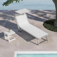 Garten-Sonnenliege Alu mit Sonnendach – NEU