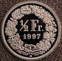 50 Rappen 1997 pp / aus Münzsatz  / in einer Münzkapsel