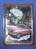 Blechschild Ford Mustang Las Vegas