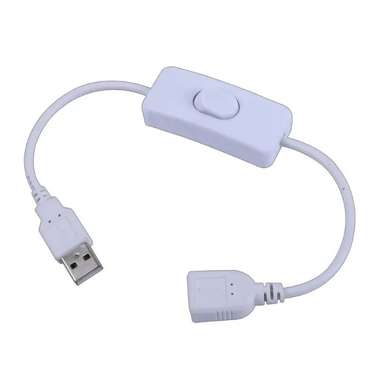 USB-Verlängerungskabel Mit Schalter – 4 Stück, 30 Cm, 5V/2A, Für Lüfter, LED & Co.